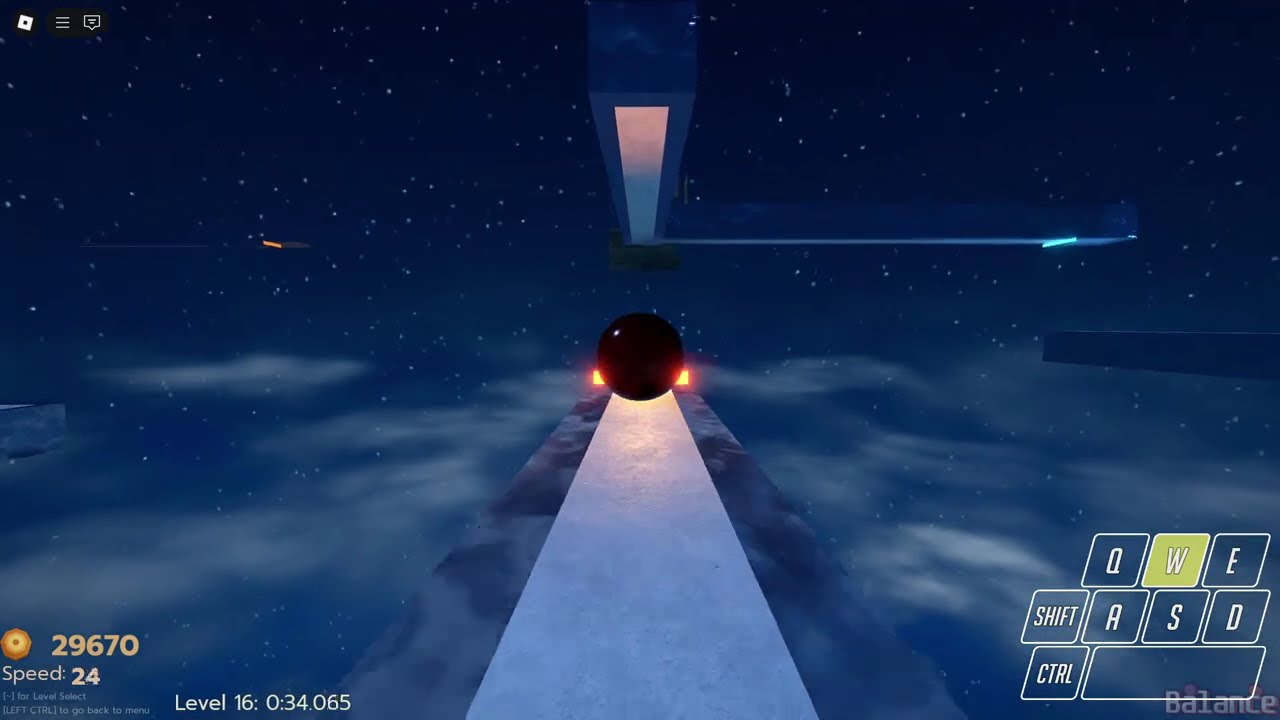 Roblox Balance Level 16 [Flipping Gravity] full run