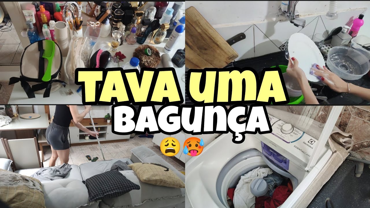 A casa tava um caos de bagunça 🥵 | organizei tudo ✨