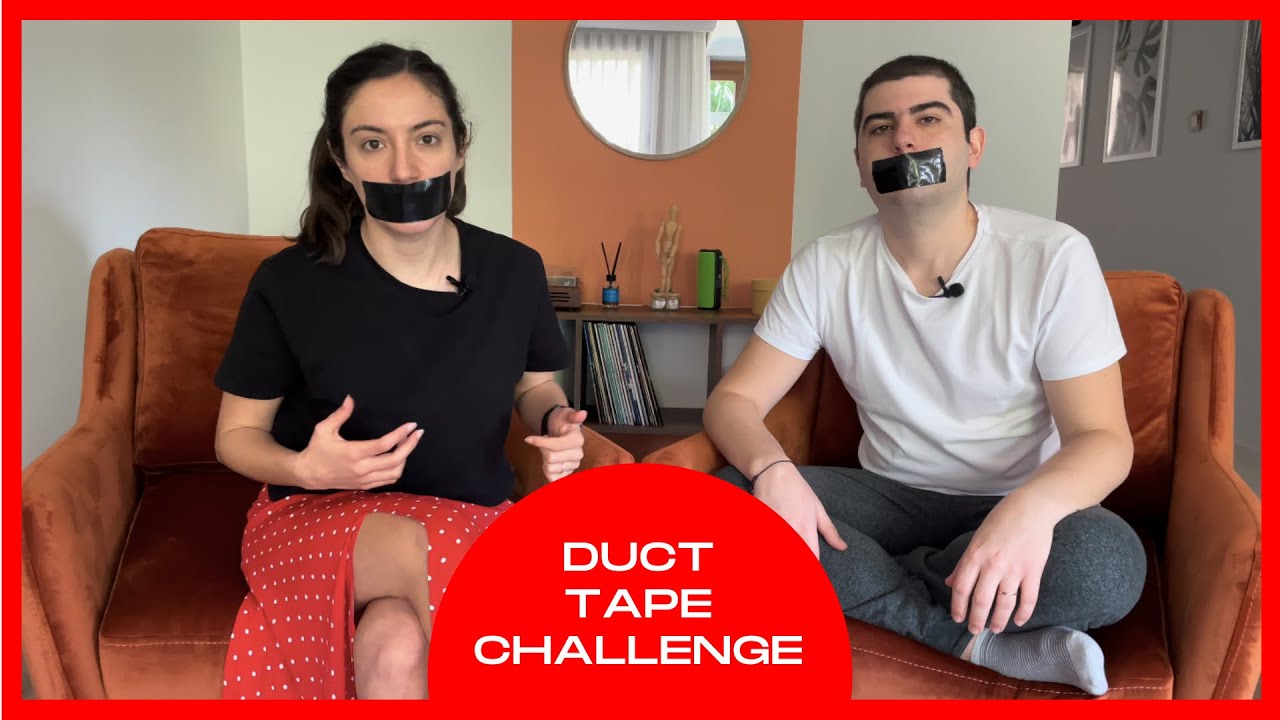 What Did We Say Challenge! Ağız Bantlı Kelime Anlatma Challenge, Duct Tape Oyunu