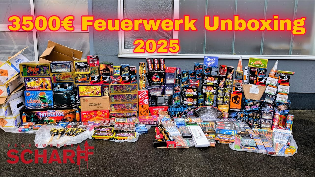 3500€ SILVESTER FEUERWERK UNBOXING 2025/2026  | Feuerwerke Scharff 😲🔥