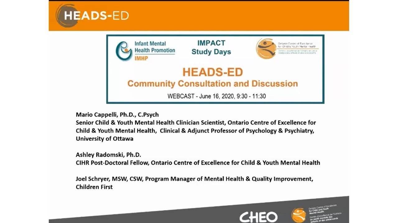 The HEADS-ED Community Consultation and Discussion