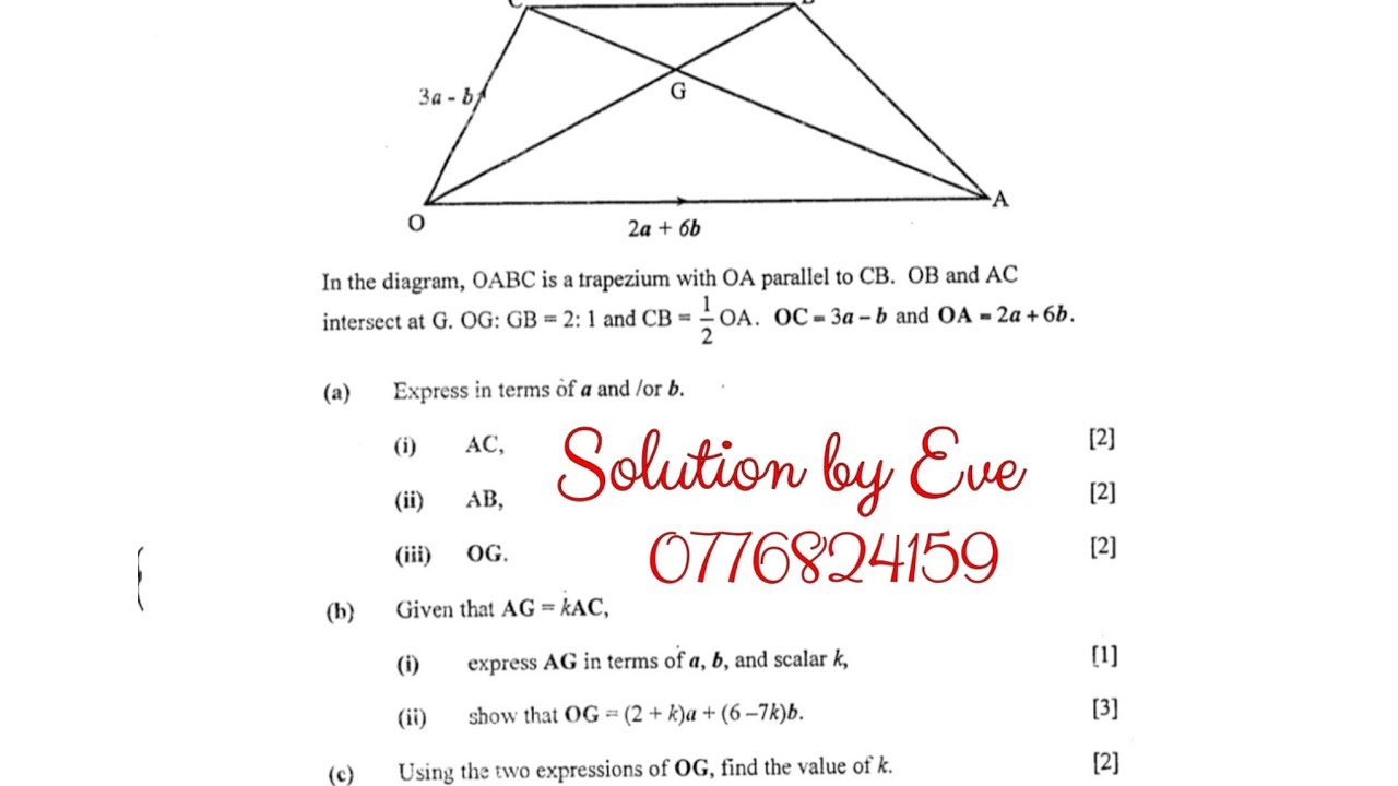 Vectors solutions,  (June 2007)