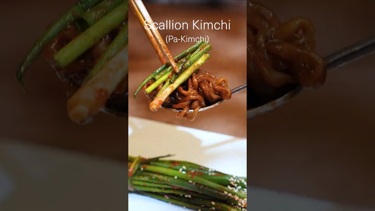 Quick & Easy Scallion Kimchi 🌶️ | Korean Green Onion Kimchi