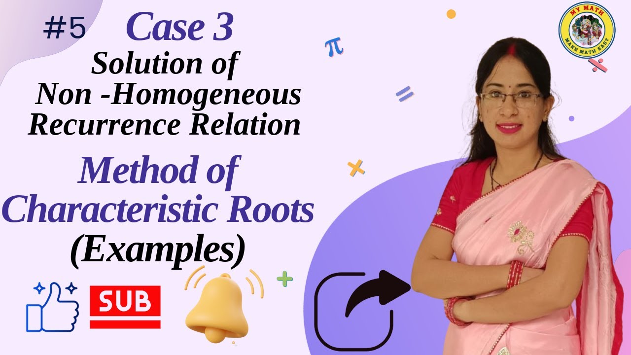 5. Case III of Non-homogeneous recurrence relation || when f(n) is b^n.P(n) || Examples of Non-homo.