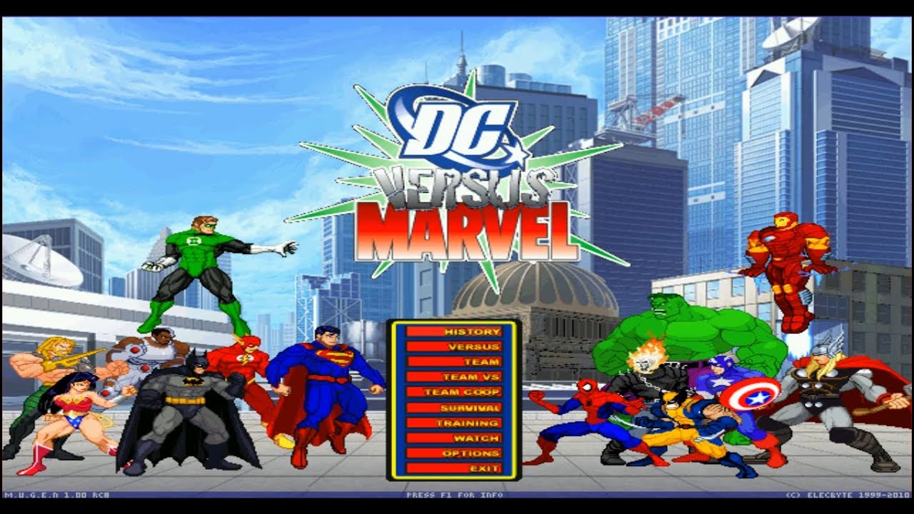 No Commentary Gameplay Marvel VS DC - Mugen
