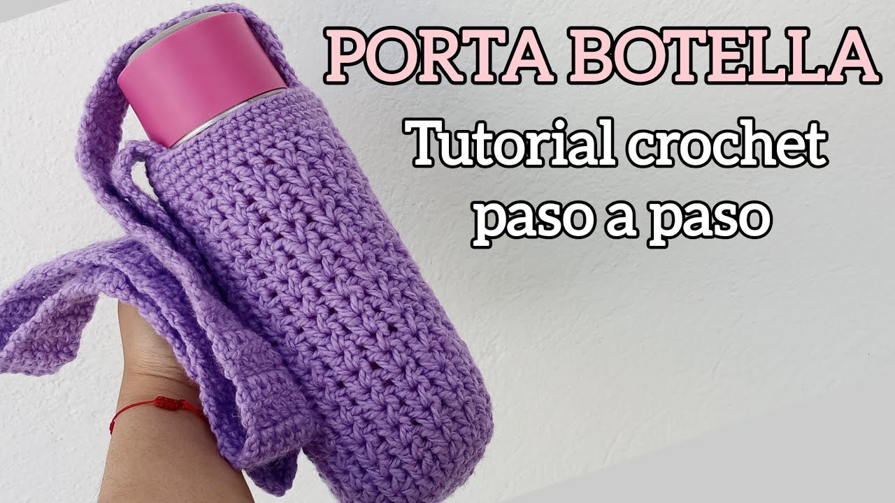 PORTA BOTELLA a crochet 🍶🧶 TUTORIAL PASO A PASO ✨💖