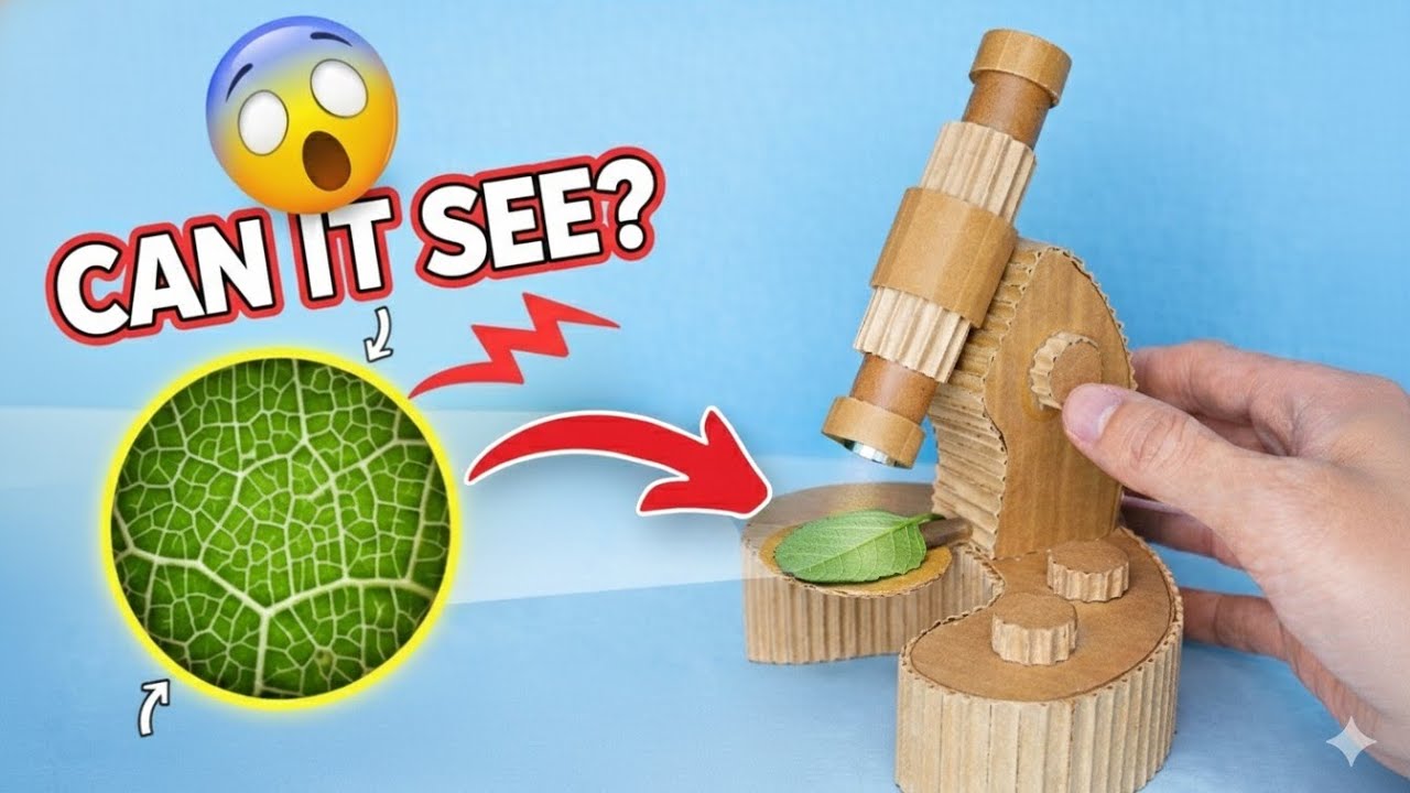 How to Make a Mini Microscope at Home | School Science Project | DIY Cardboard Microscope That Works