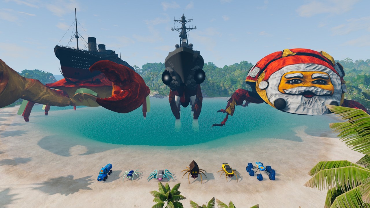 ALL MONSTERS Big & Small Cars with NEW CRAB CBG & GOOGOOGAGA STALKERBOSS  – BeamNG Drive