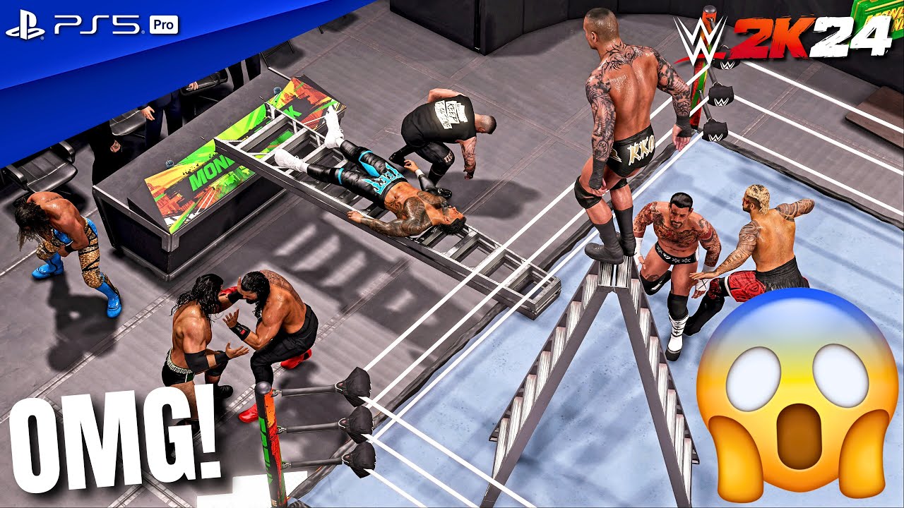WWE 2K24 - 8-Man Money in the Bank Ladder Match | PS5 Pro [4K60]
