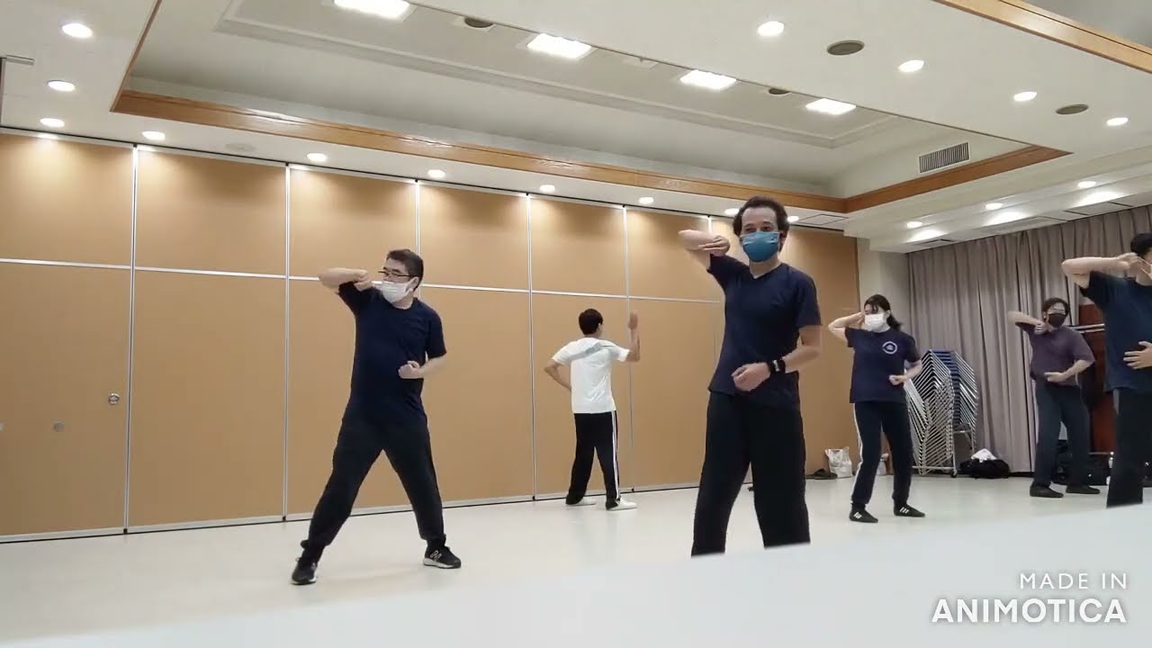 八極八卦練技拳社の基本練習風景（2023年9月）
