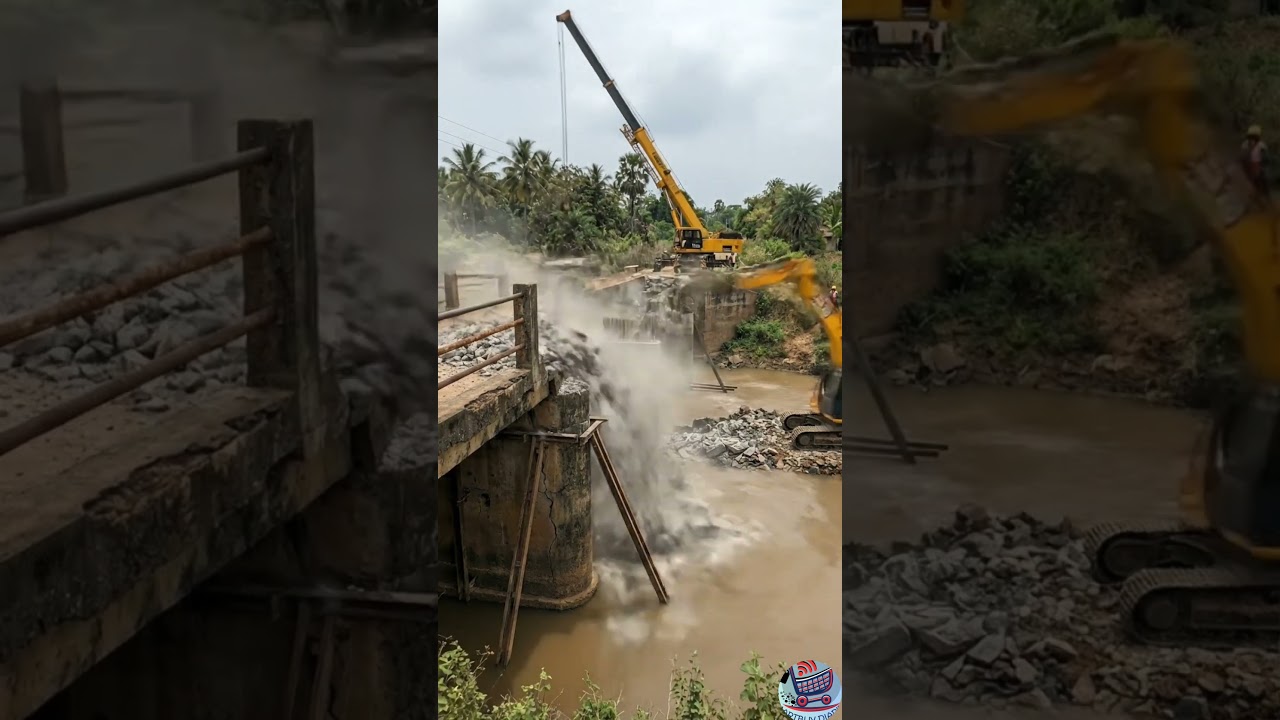 Bridge renovation construction timelapse videos 