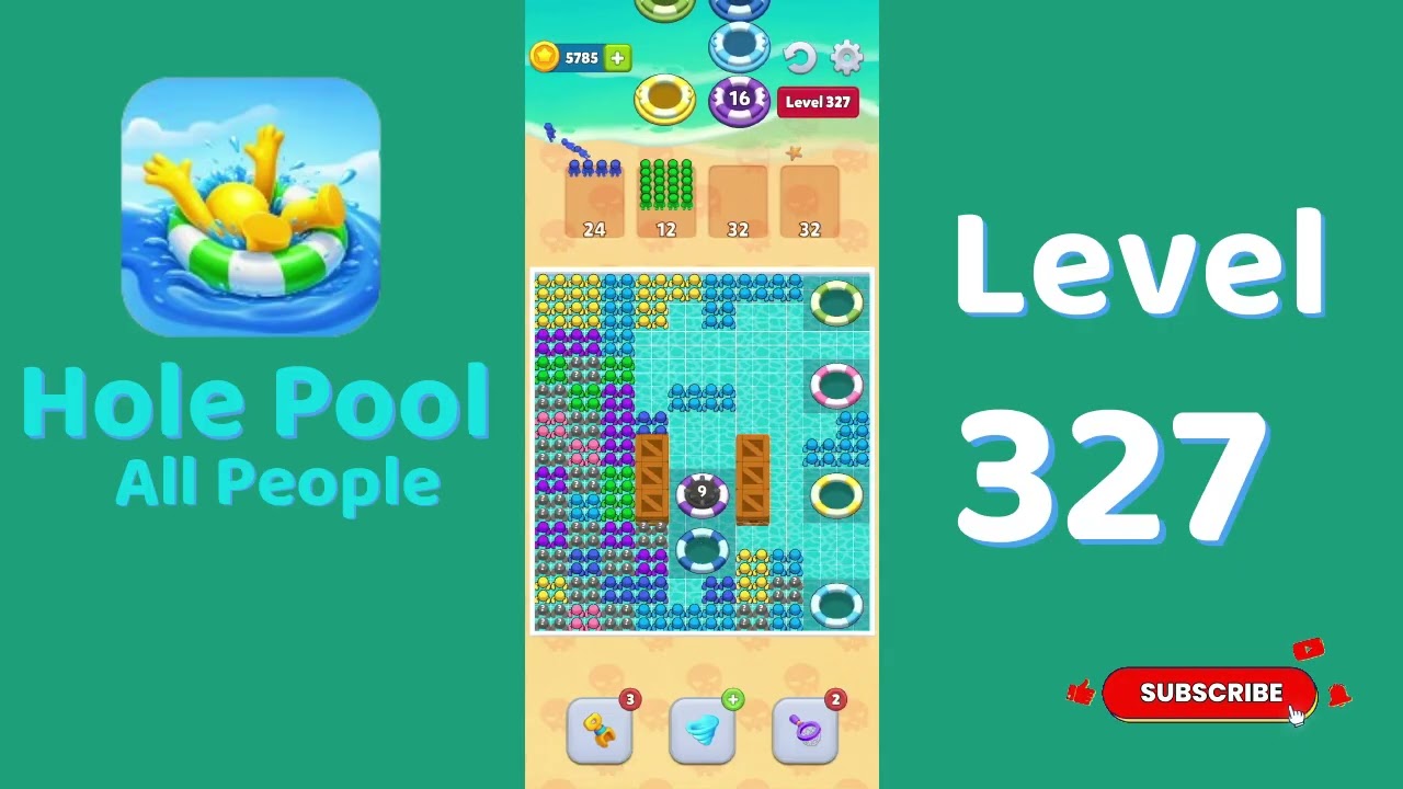Hole Pool All People Level 327 Walkthrough 🎯 | Color Match Puzzle Gameplay | Mini Boss