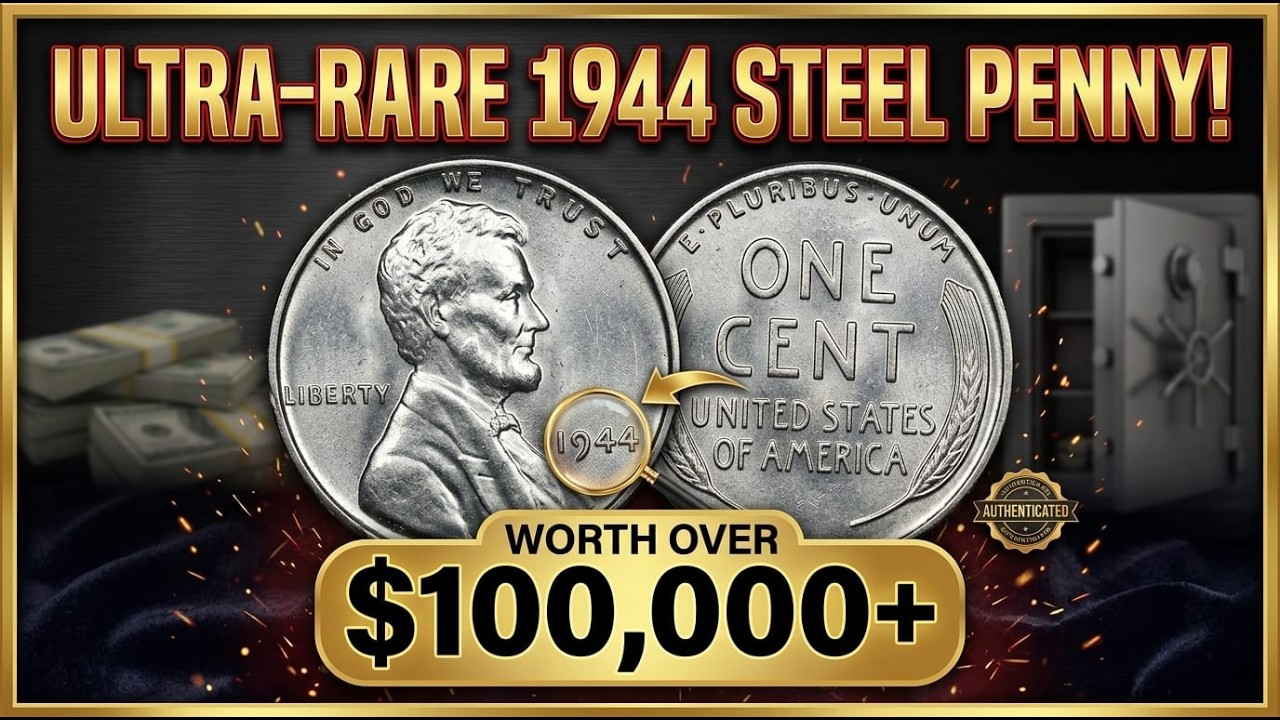 1944 Steel Penny: The Rare Wartime Error Coin Worth Over $100,000 #rarecoins #coin #uscoins #money