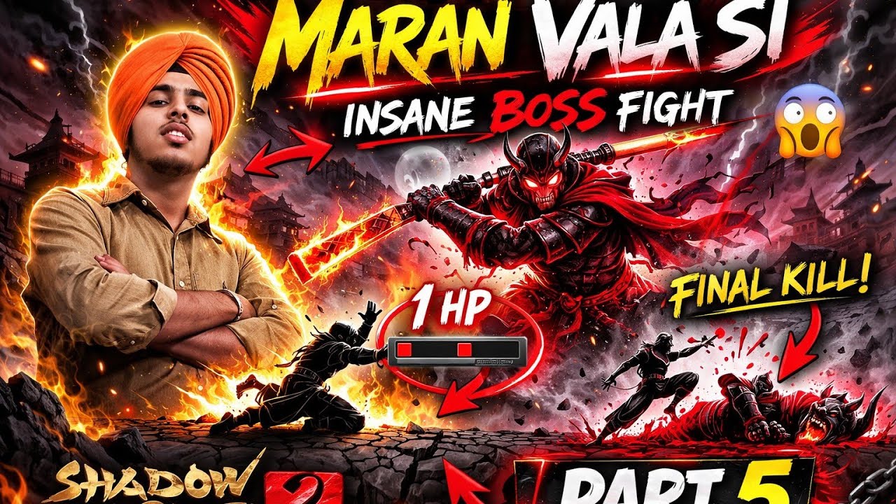 1 HP Te Zinda 😱 Sab Ton Insane Boss Fight | Shadow Fight 2 Part 5