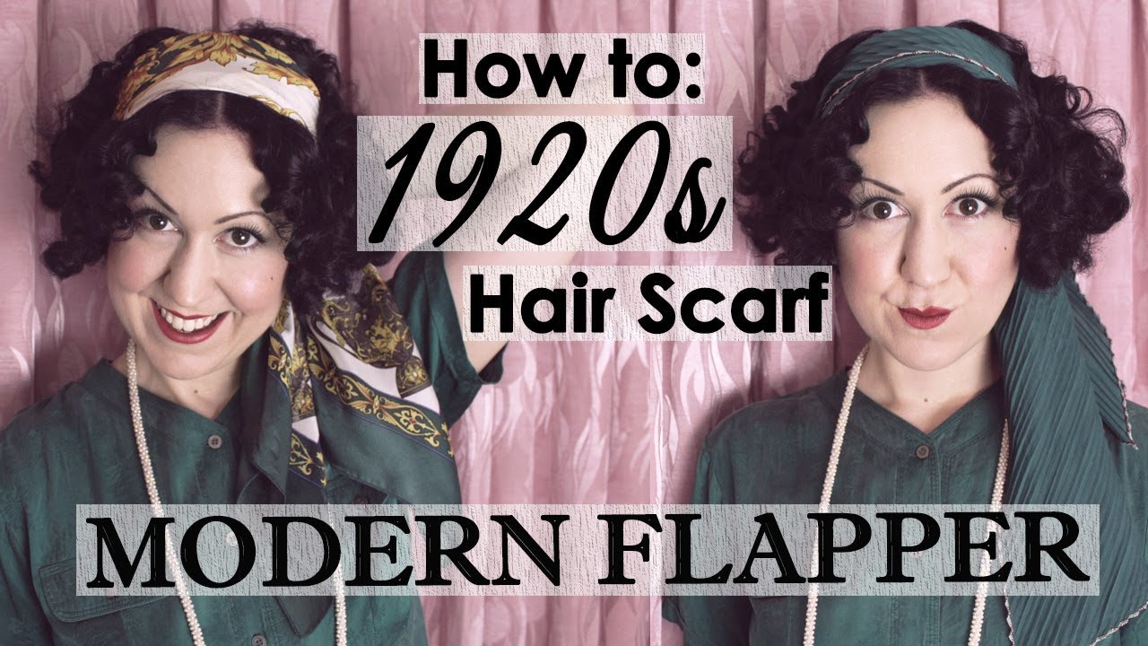 How to Tie a Vintage 1920's Style Hair scarf - A modern flapper or Gatsby hair scarf tutorial