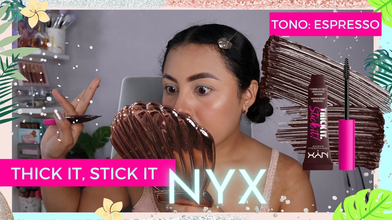 PROBAMOS: NYX GEL/ MAÁSCARA PARA CEJAS #viral THICK IT STICK IT en cejas poco pobladas  HolaLizy 🦋