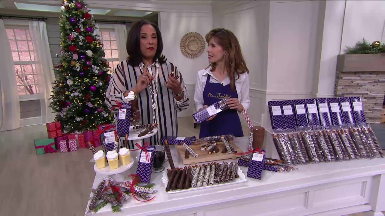 Mrs. Prindables (8)3pc Caramel & Chocolate Covered Pretzel Rods w/ Boxes on QVC