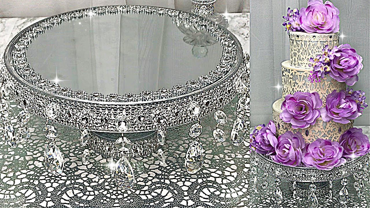 Подставка для торта из хрустального зеркала своими руками. Подставка для свадебного торта своими ...