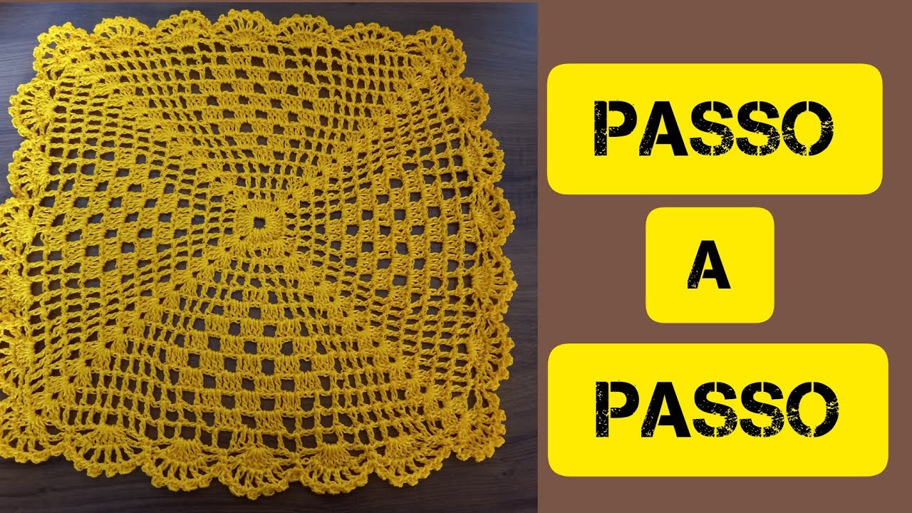 #vidio aula toalhinha quadrada em polipropileno 🌻