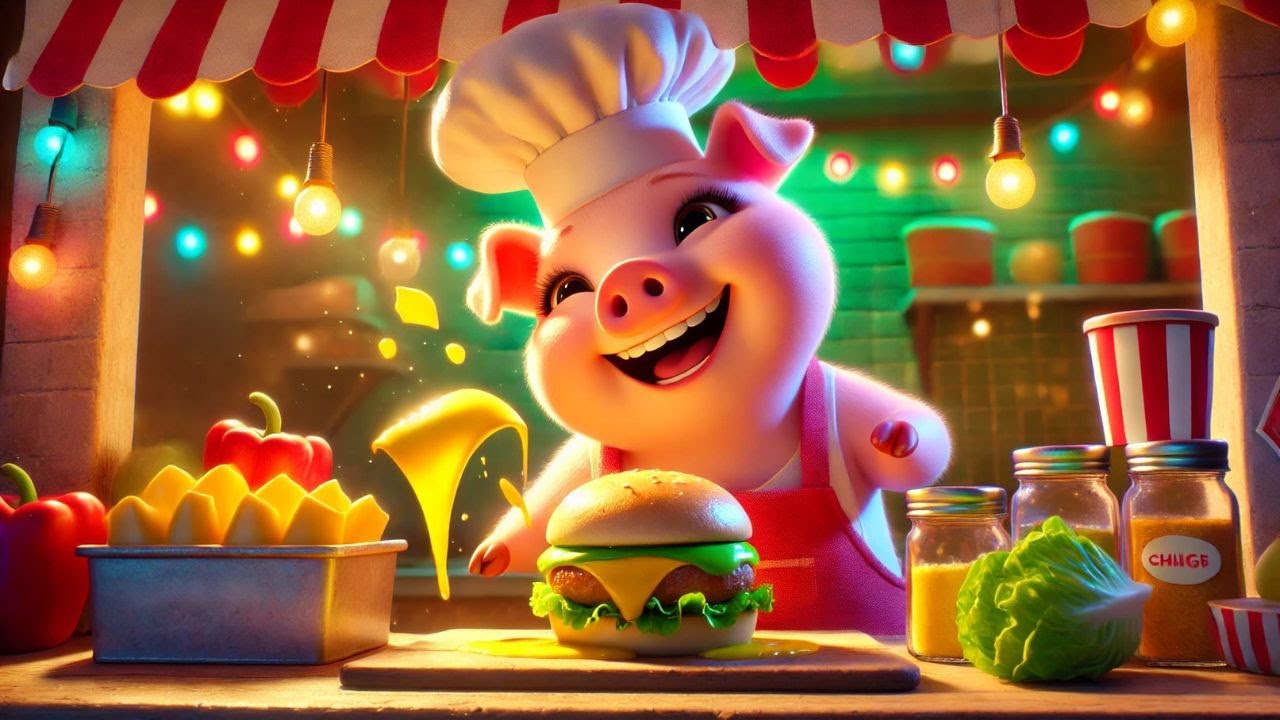 Pepa y el Puesto de Hamburguesas 🍔🌈