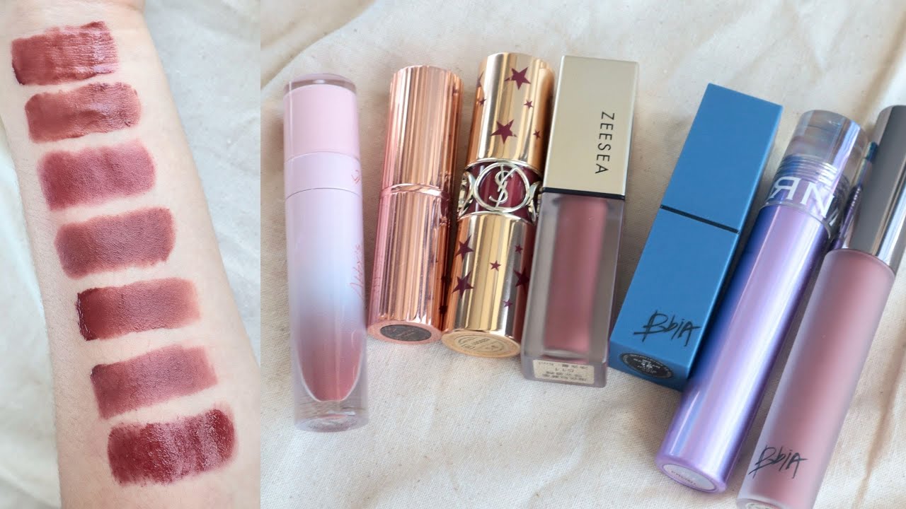 (swatch & review) 7 tông son mlbb rosewood đáng thử!! pt.2 + eng cc