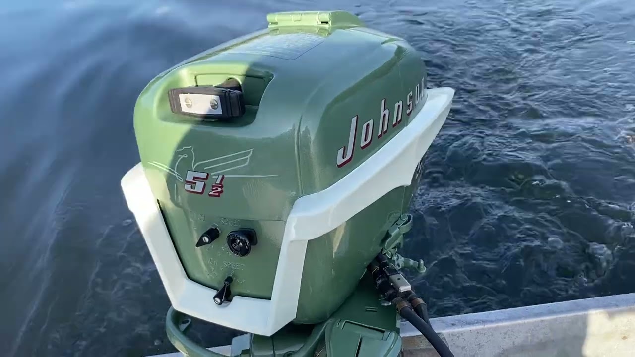 New Prop on 1955 Johnson Sea Horse 5.5hp CD-12 antique outboard AOMCI