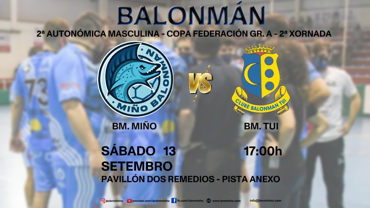 BALONMANO (GALICIA) - 2ª AUT. MASC. - COPA FEDERACIÓN Gr. A - 2ª JORNADA - BM. MIÑO vs. BM. TUI