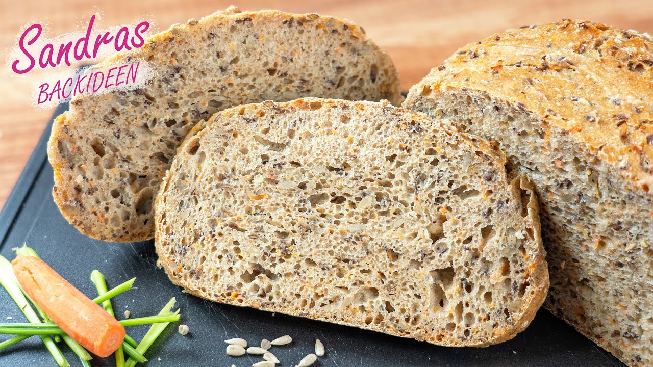 Dinkelbrot mit Möhren - Fitnessbrot schnell backen, schnell genießen | Brotrezept