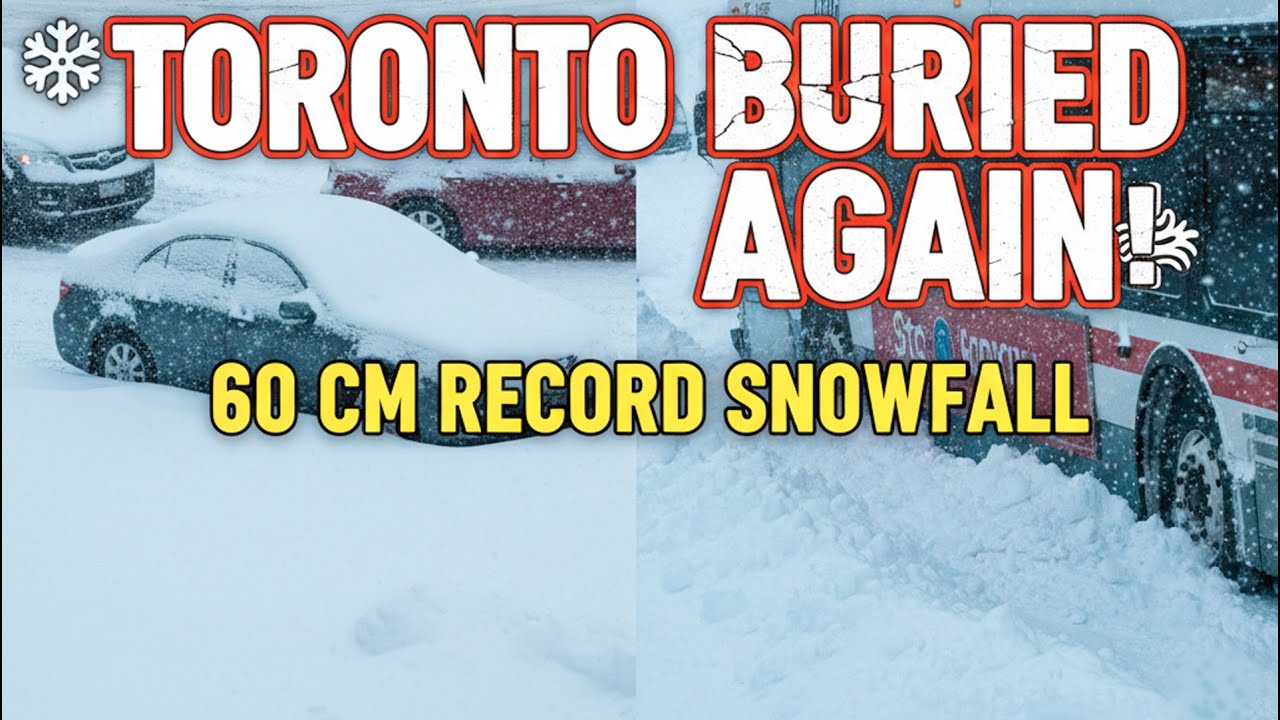 RECORDING THE MASSIVE 60cm+ | TORONTO BURIED IN SNOW! ❄️🇨🇦, 🚗,🛑
