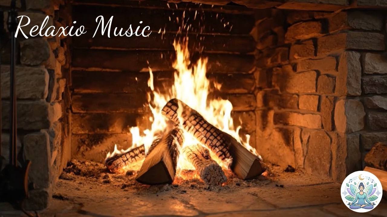 🔥 Fireplace Evenings of Serenity and🔥Logs and Crackling Sounds & Piano for Pure Relaxation