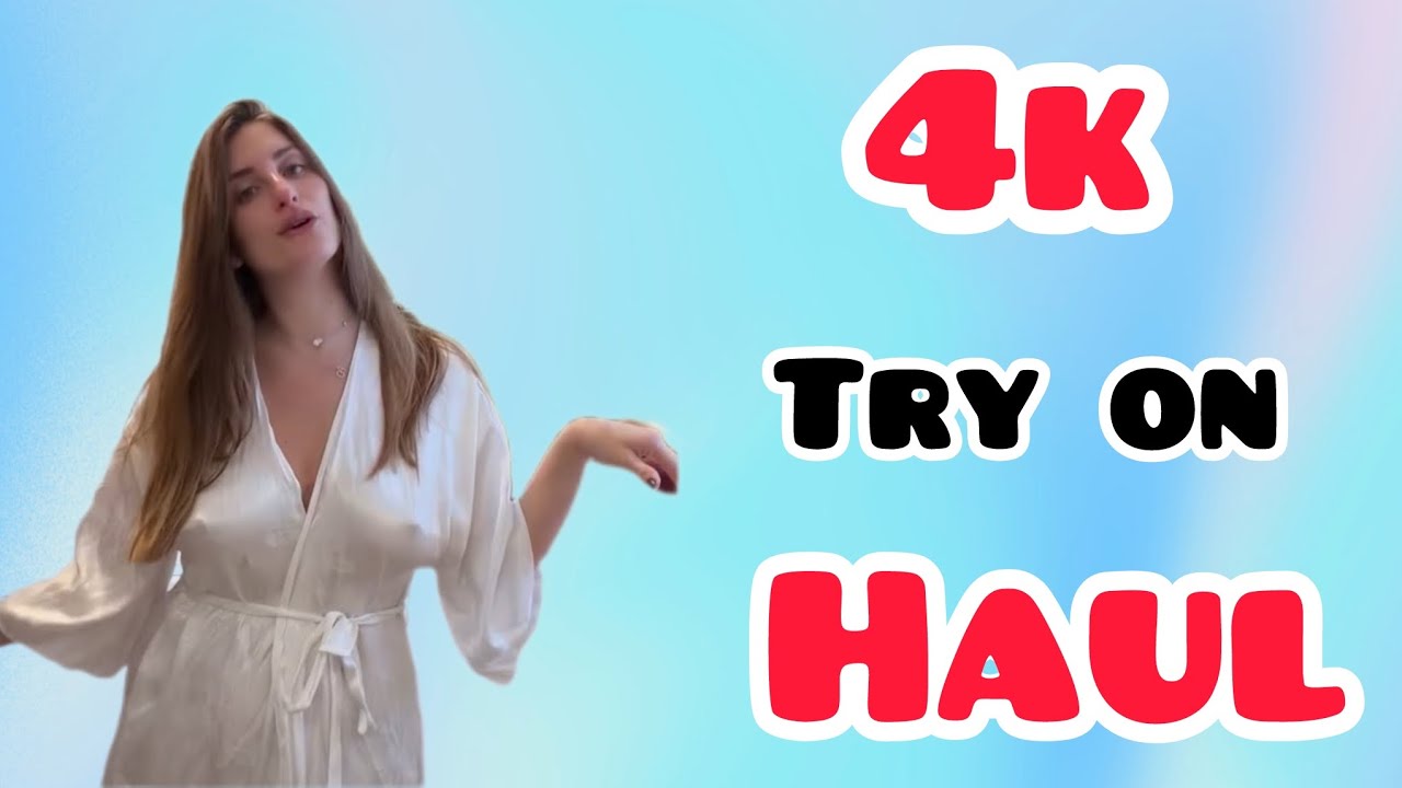 4K Try-On Haul | 4K Transparent cleaning  & Lingerie Chic Mesh Dress Try On haul