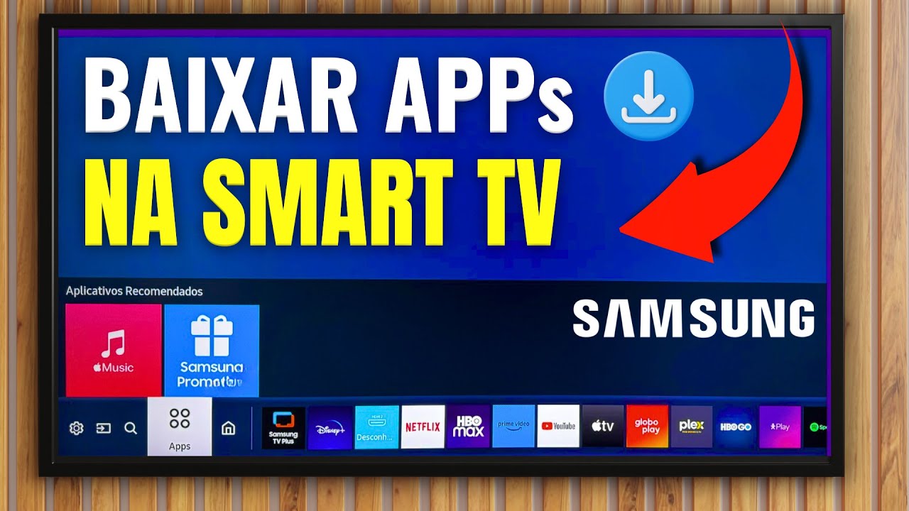 Como BAIXAR APLICATIVO na TV SAMSUNG usando o CONTROLE