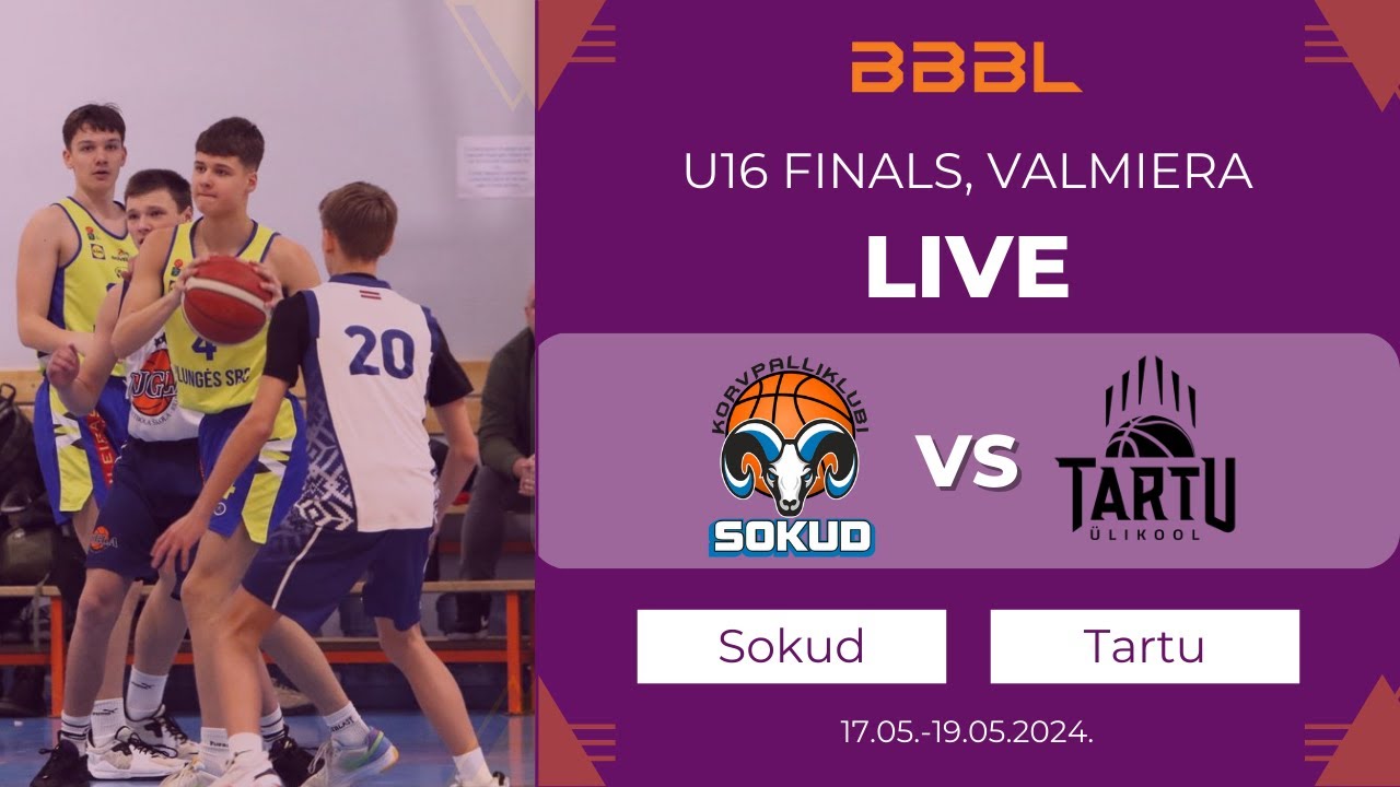 BC Kalev Cramo/KK Sokud 2008 vs Tartu University BS 2008 | BBBL Boys U16 Final Stage | Group Phase