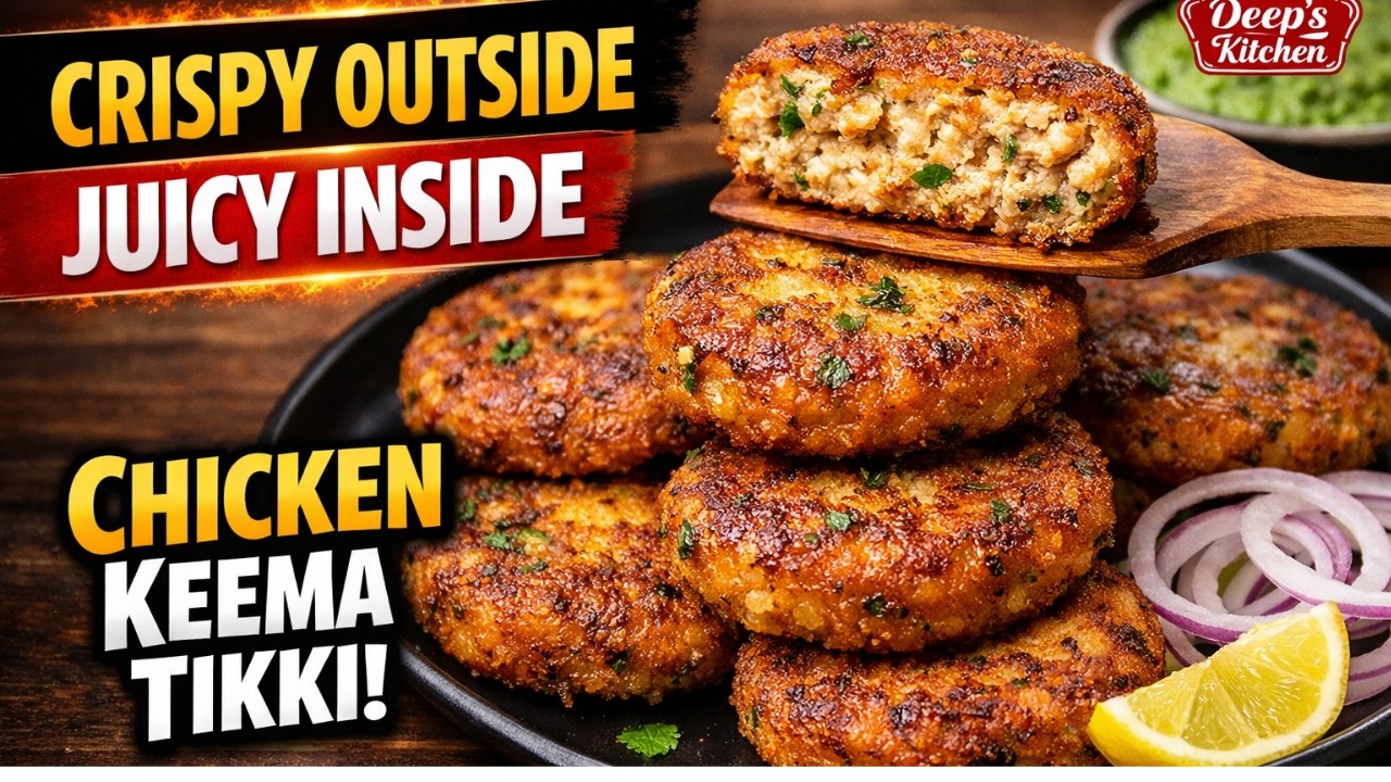 Chicken Keema Tikki Recipe | Crispy & Juicy Chicken Patties | Easy Chicken Snacks at Home