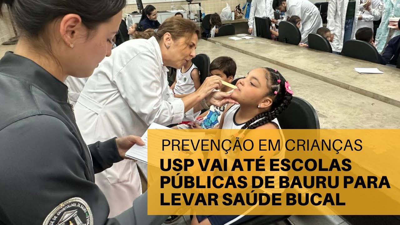 Not&iacute;cia USP: Projeto da FOB/USP promove sa&uacute;de bucal e previne m&aacute;s oclus&otilde;es em escolas p&uacute;blicas
