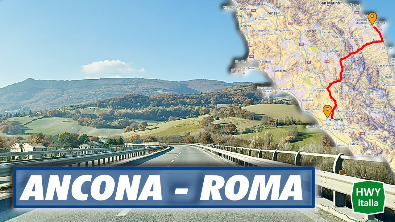4K | ANCONA - MACERATA - FOLIGNO - TERNI - ORTE - ROMA | A14 SS77 SS3 SS675 A1