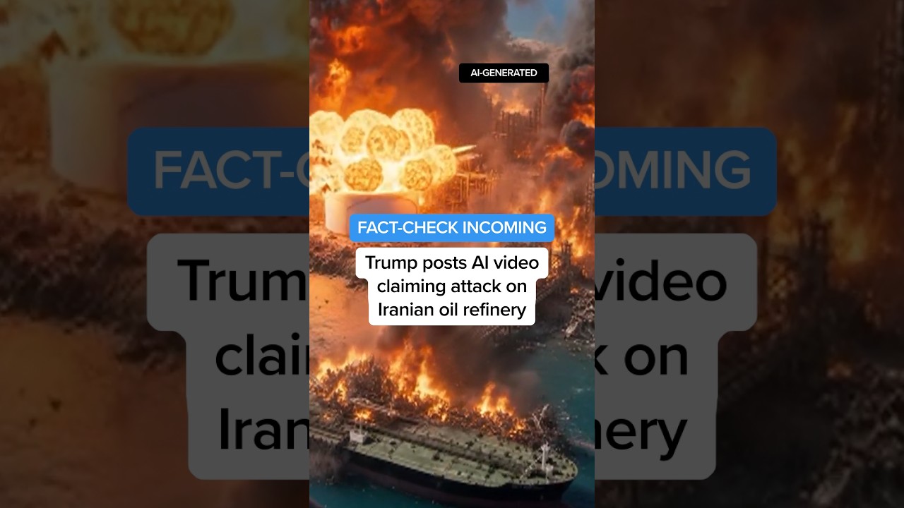 FACT CHECK: Trump posts AI video claiming attack on Iranian oil refinery