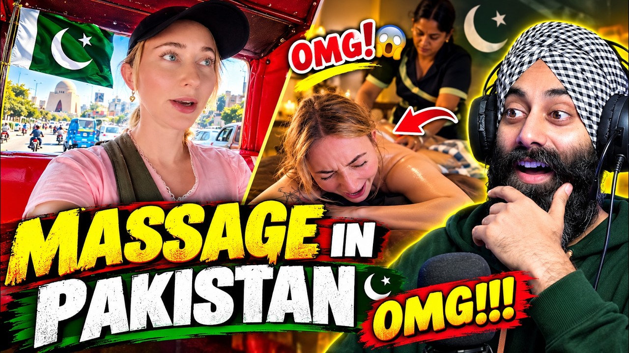 Foreigner Girl Solo in Pakistan Rickshaw Rides, Shopping & Pakistani Massage | Indian Reaction
