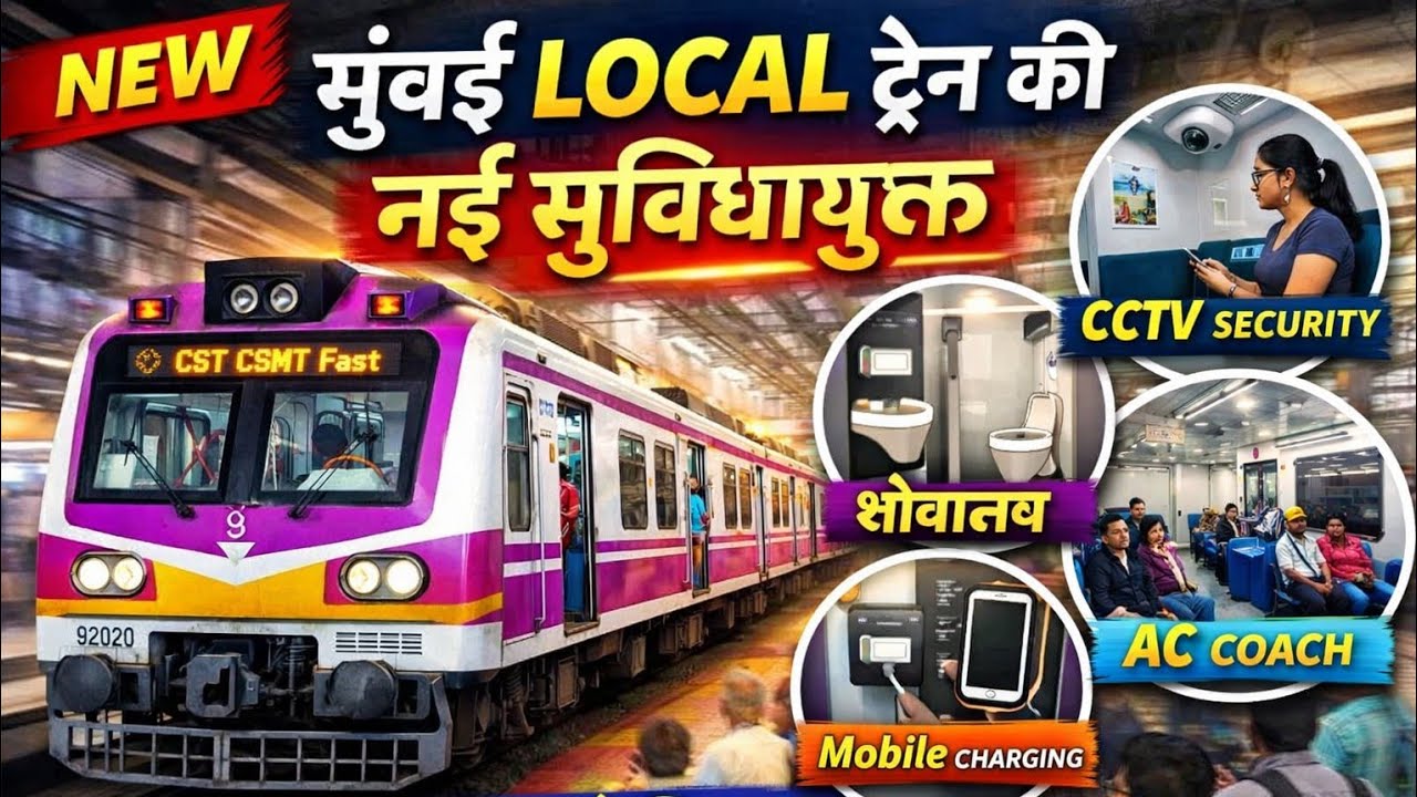 Mumbai Local Train की नई सुविधाएँ | AC Coach, CCTV | Full Tour 