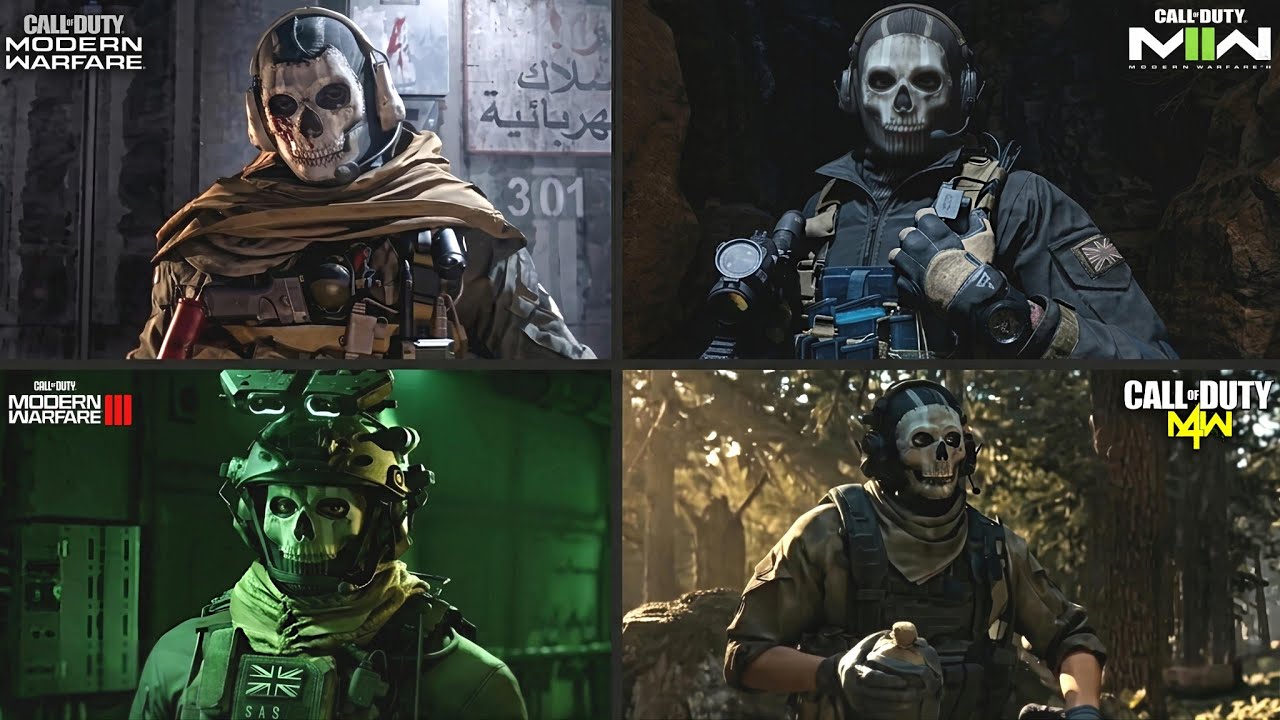 GHOST'S ENTRY SCENES COMPARISONS in Every COD Modern Warfare Reboot Timeline Games Only...