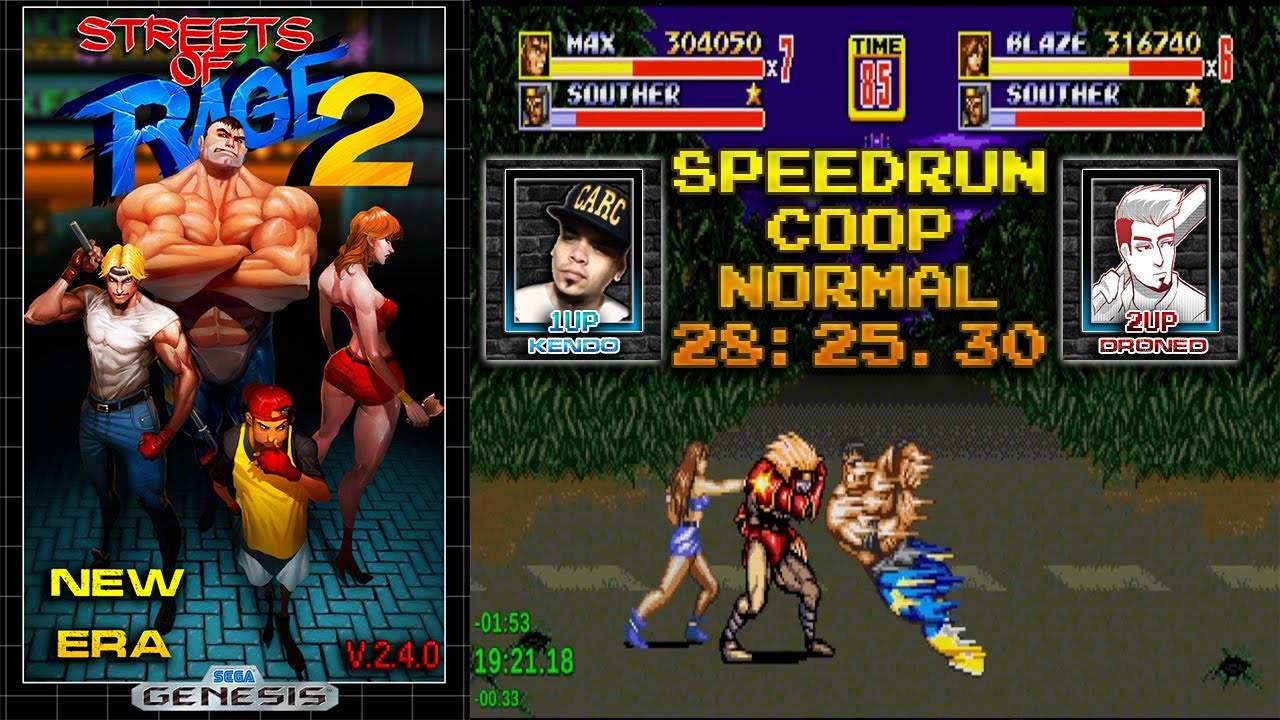 Streets of Rage 2 - New Era - Speedrun Coop - 2 Players - Normal - 28:25.30