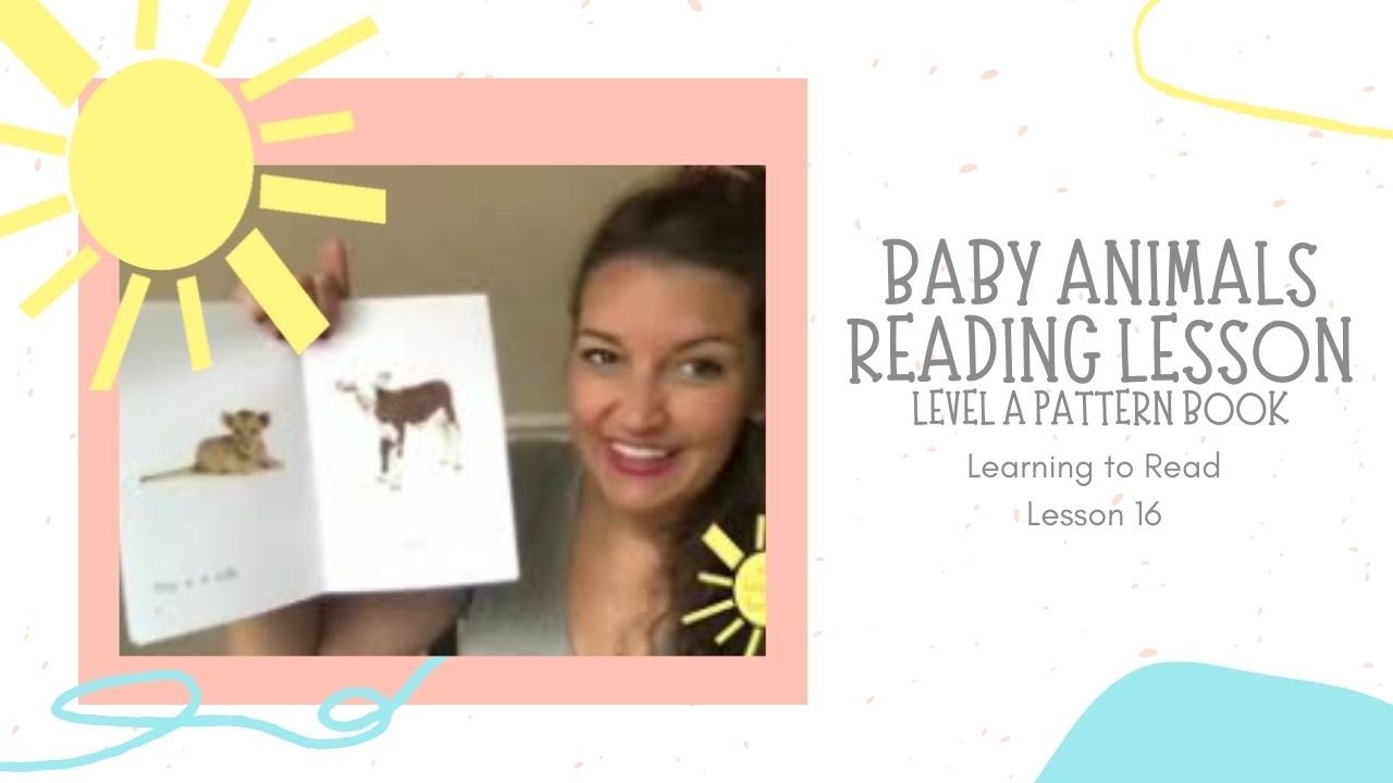 Baby Animals Reading Lesson for Kids: Level A Pattern Book:  Learning to Read