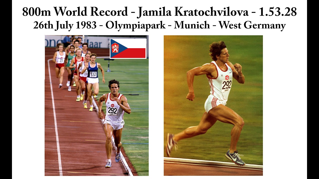 Womens 800m world record Jarmila Kratochv&iacute;lova 1.53.28 1983 & documentary