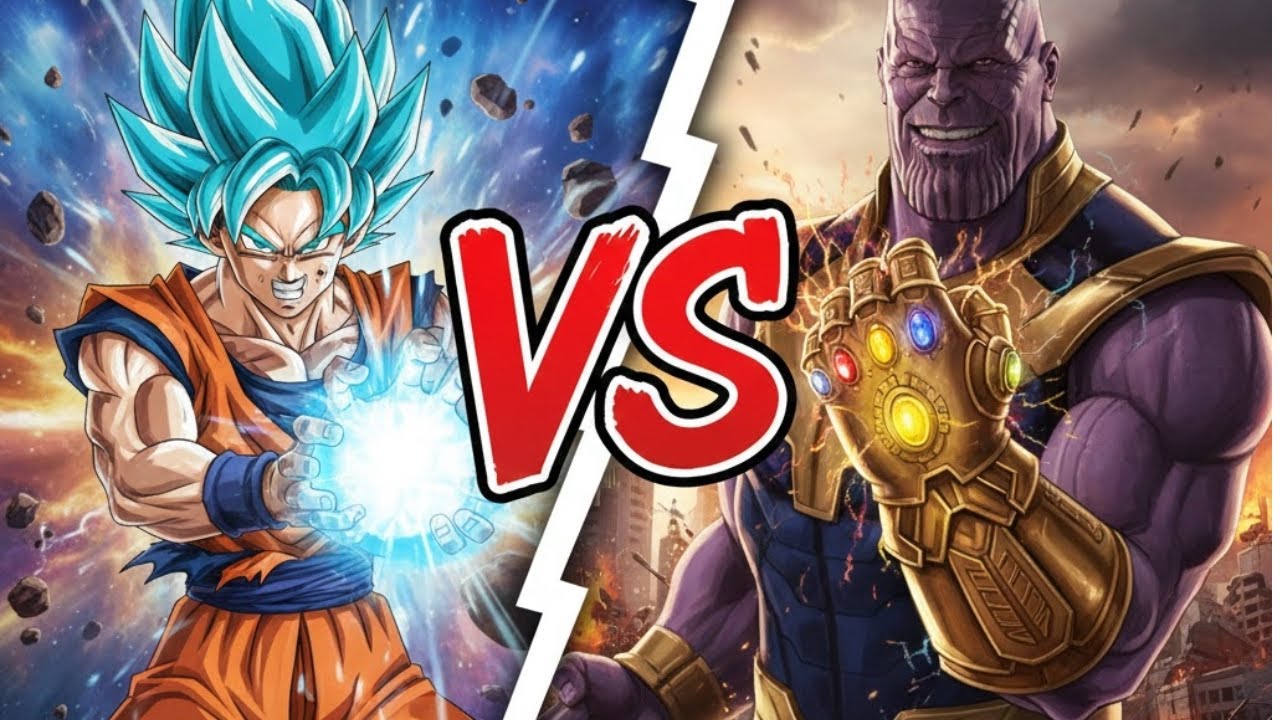 💥🌌¡EL CHOQUE DE UNIVERSOS! Goku (Super Saiyajin) vs Thanos (Guante del Infinito) ¿El verdadero DIOS?