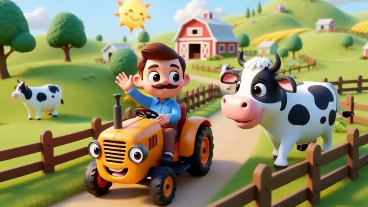 Old MacDonald Had a Farm – Duck Driving Tractor  Kids Nursery Rhymes