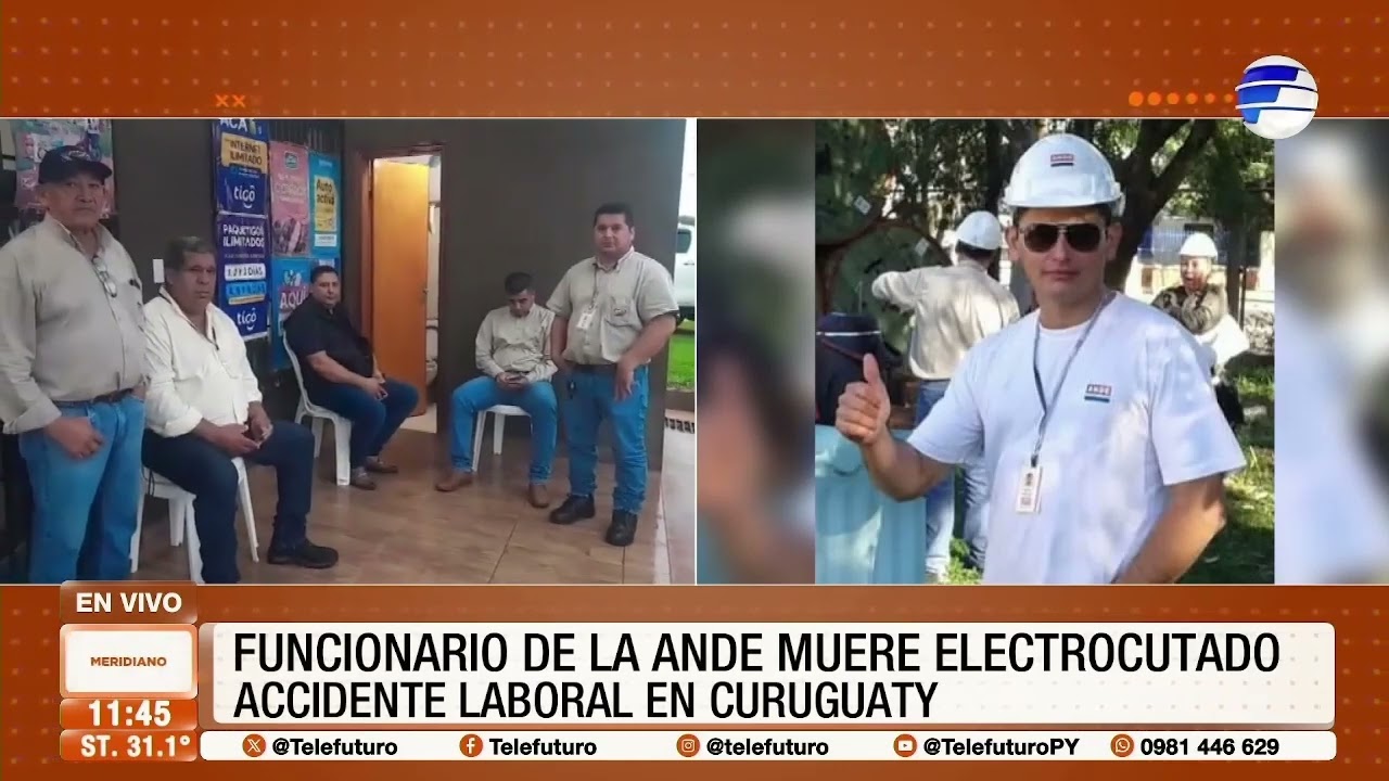 Funcionanrio de la ANDE muere electrocutado