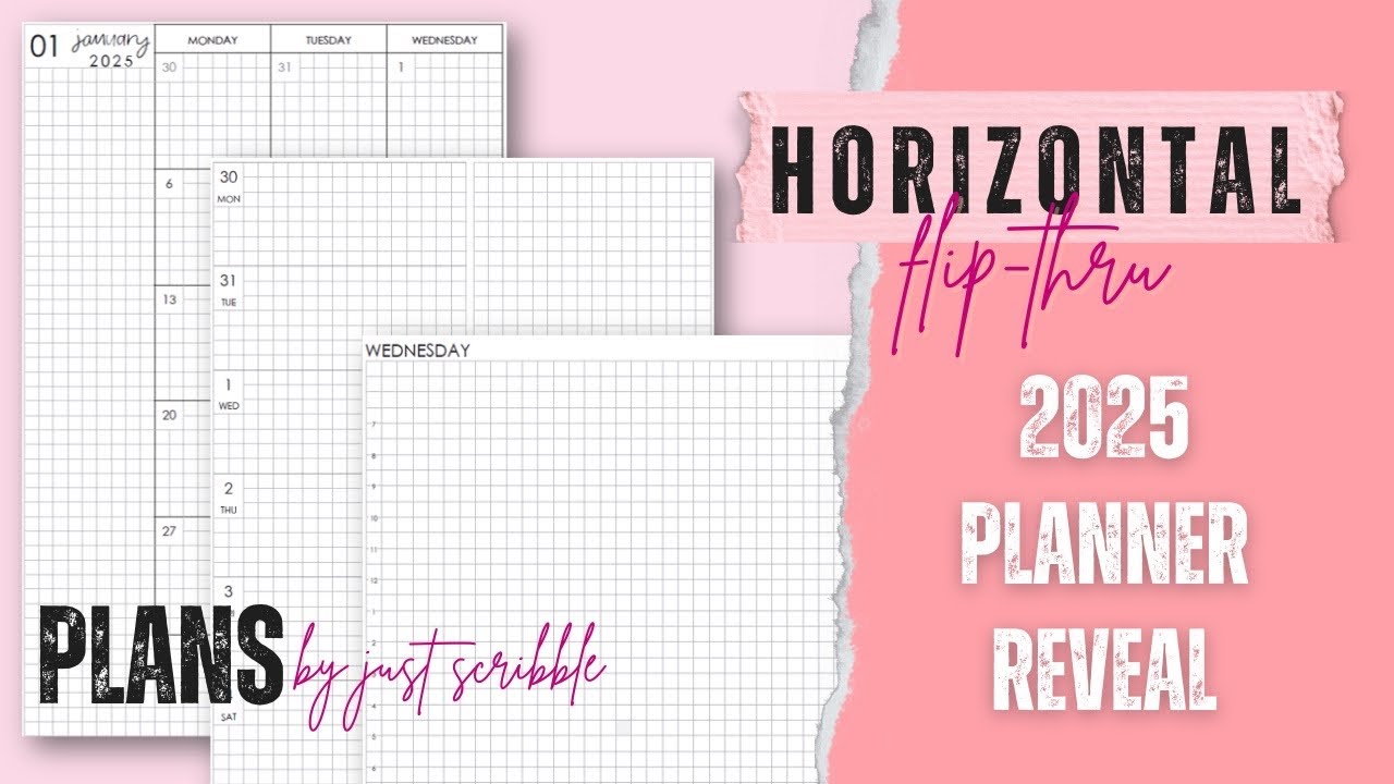 2025 Planner Reveal // Plans by Just Scribble (Horizontal) Flip-Thru
