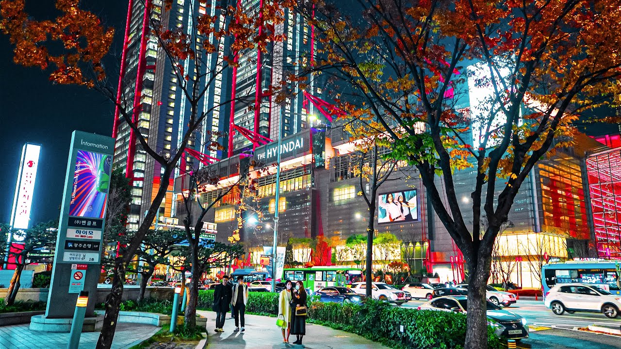 [4K HDR] 여의도 더현대 서울 현대백화점과 | IFC몰 거쳐서 여의도 증권가 퇴근길 풍경 걷기 | 서울거리 백색소음 ASMR | Seoul Walk, Trip Korea