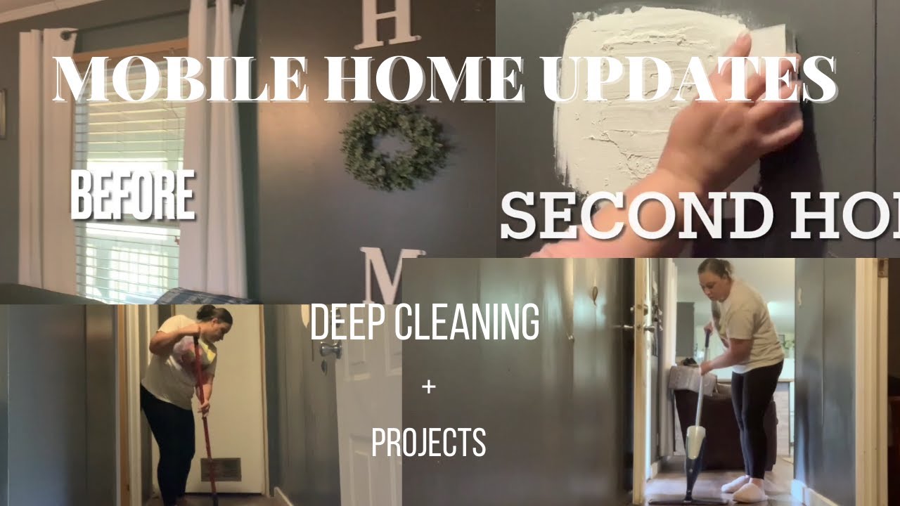 MOBILE HOME UPDATES| Main Livin Area Deep Cleaning + DIY Projects| Single Wide Livin| Mobile Mansion