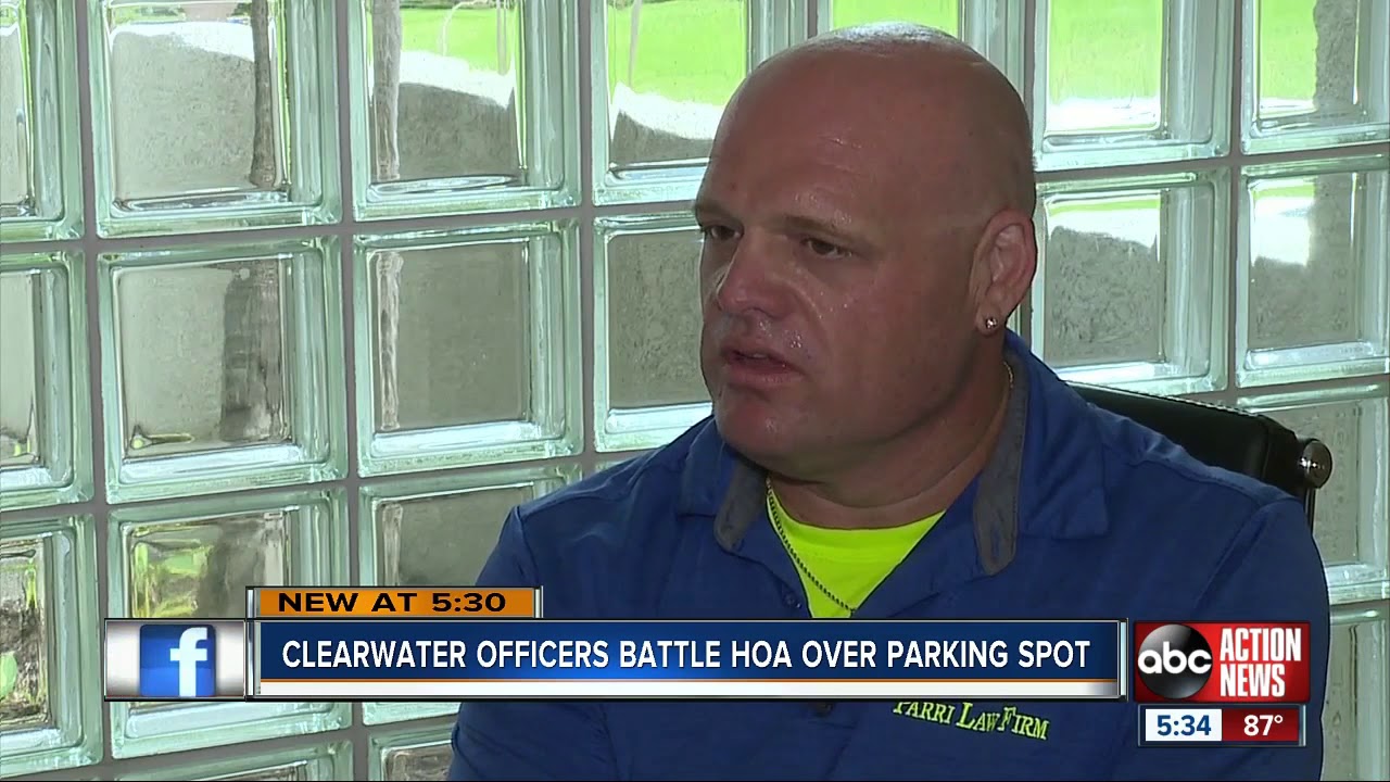 HOA tells Clearwater police officer they can't park their car in their own driveway per rules
